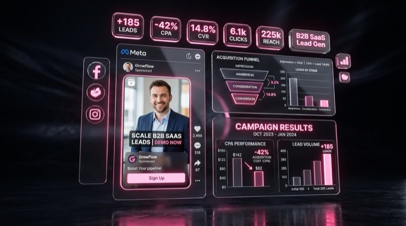 Meta Ads B2B SaaS Kampaň